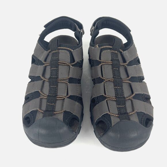 Skechers Relaxed Fit Sandals Mens SZ 8 Brown Closed Toe Hiking Outdoors Durable - Picture 3 of 16